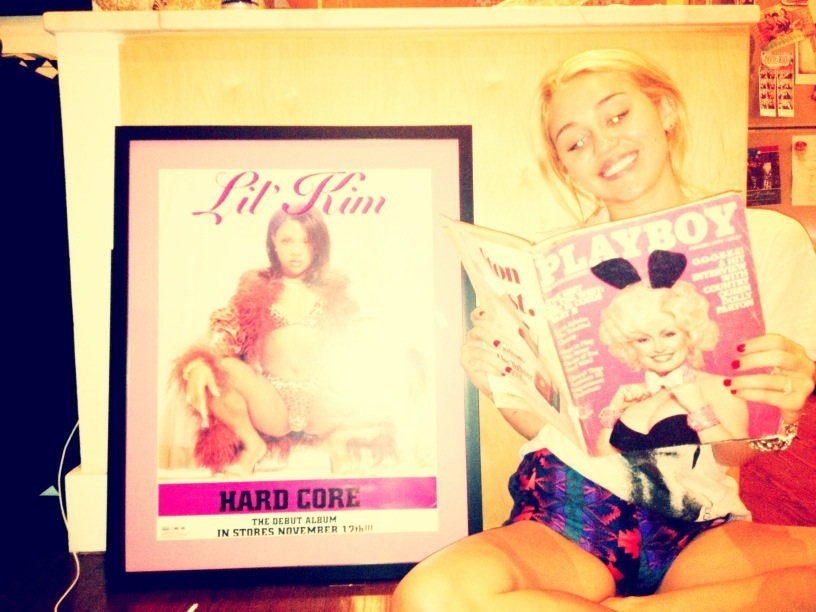 Miley Cyrus Reading Playboy Magazine